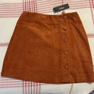 Lulus - Katherina Button-Front Corduroy
Skirt